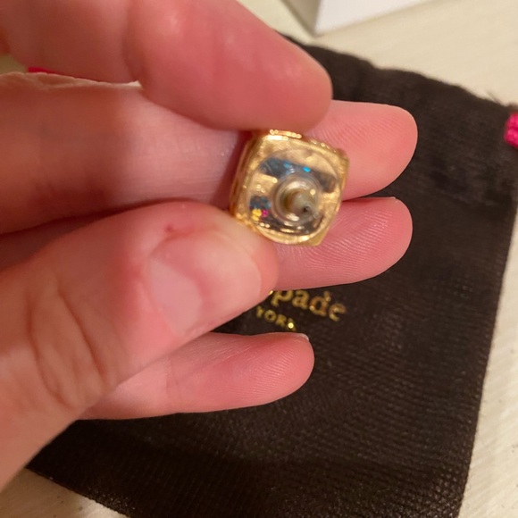 EUC practically new Kate spade glitter stud earrings - Picture 3 of 4